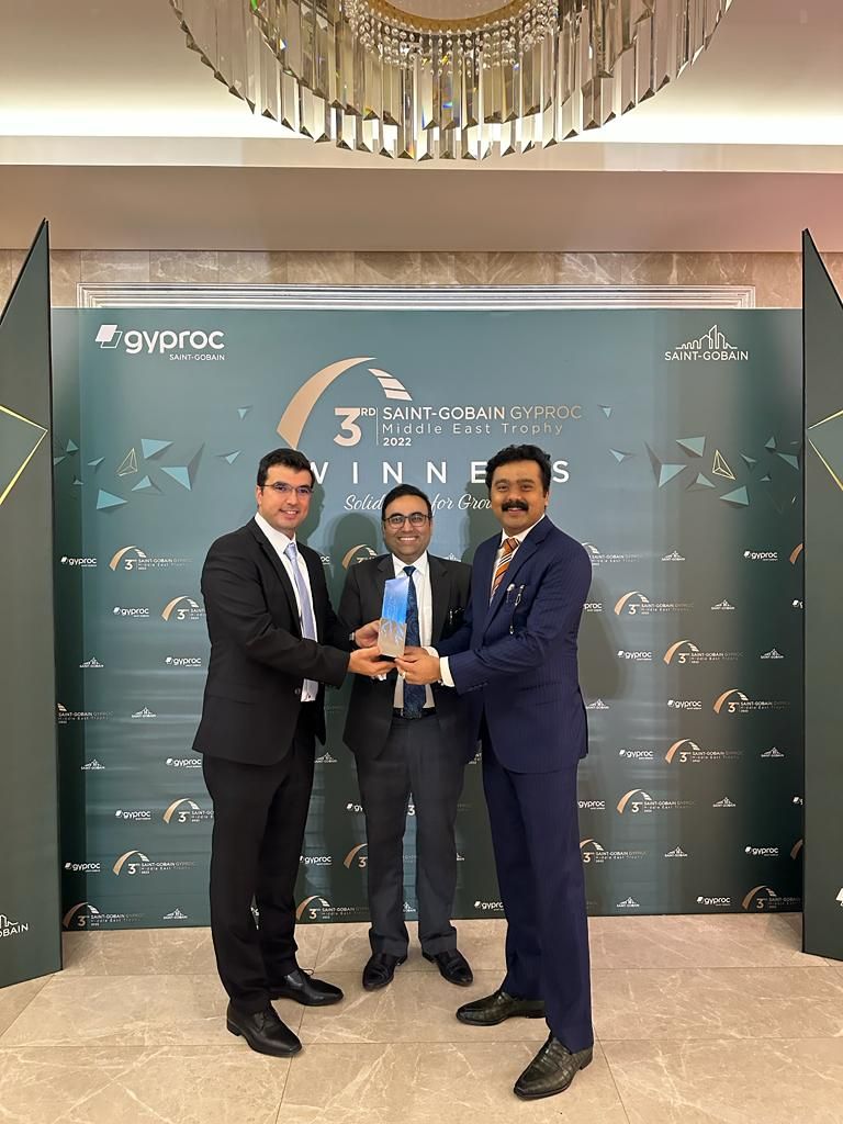 Honored to be recognized by Saint Gobain for the hard work of the entire Al Zaabi Group